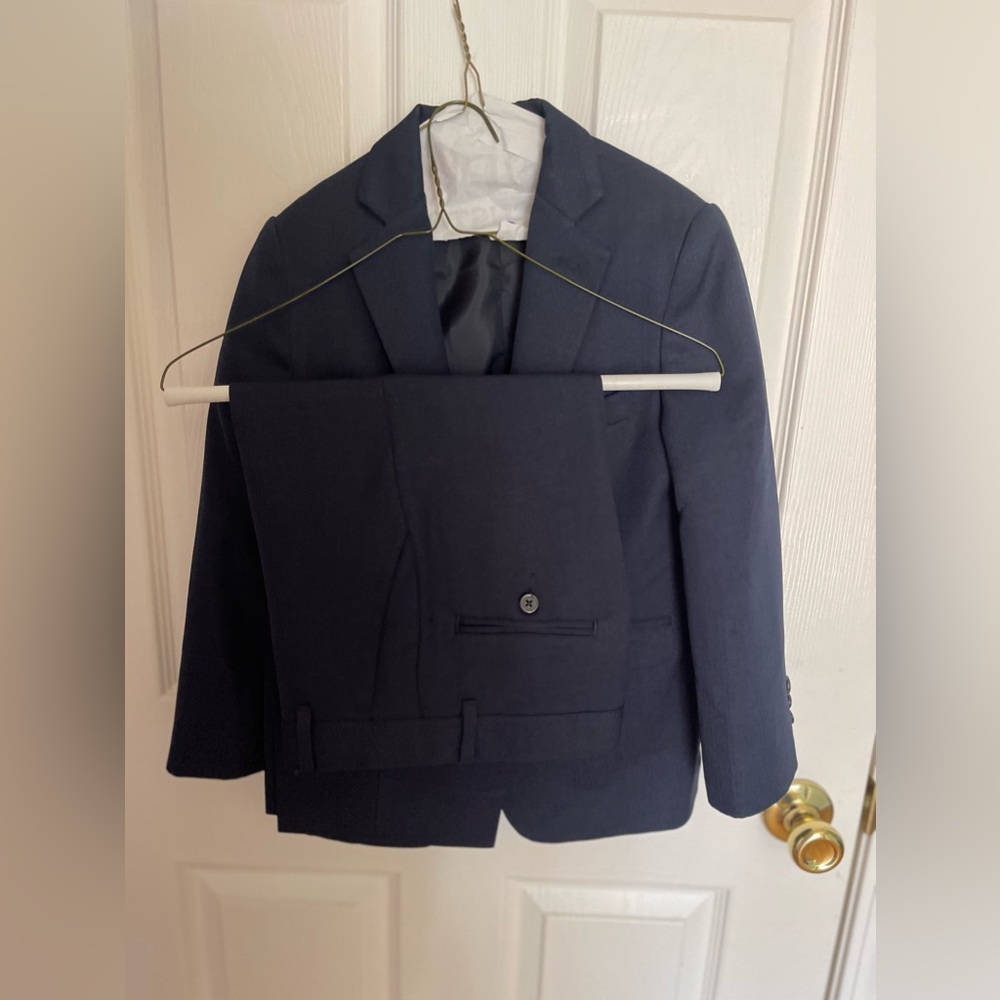 Boys size 8. Navy suit jacket and pants